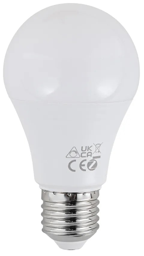E27 dimbare LED lamp RGBW A60 opaal 9W 806 lm 2700-6500K