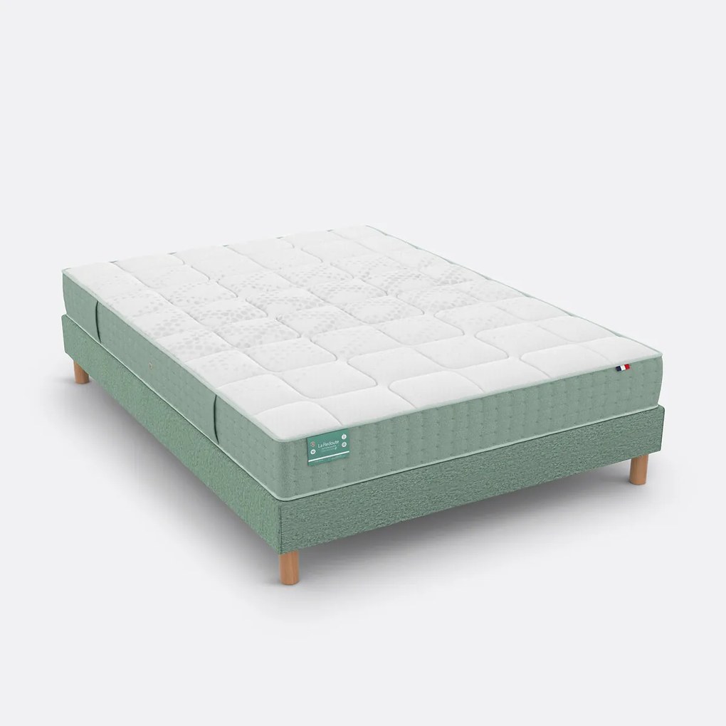 Matras voor gevoelige rug, 672 veren, 7 zones, stevige ondersteuning, zacht comfort