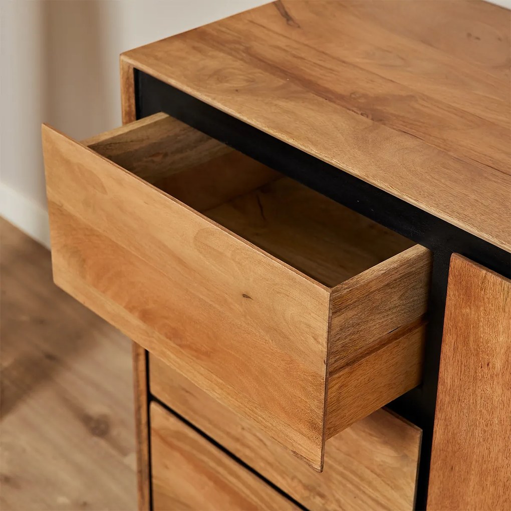 Starfurn RichWood Smal Dressoir Industrieel Mango 100 Cm - 100x45x85cm.