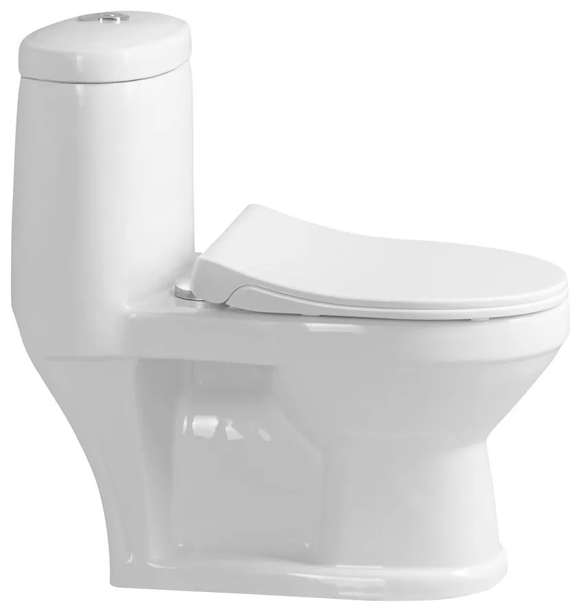 Aqualine Petit staand kinder toilet met toiletzitting wit