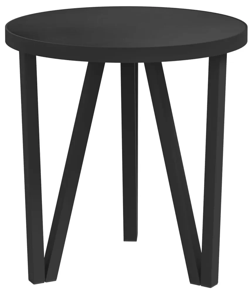 vidaXL Salontafel Ø35 cm MDF zwart