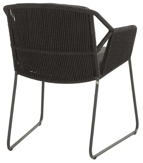 4 Seasons Outdoor Accor tuinset antraciet met Goa tafel teak blad 220 cm Tuinset houtkleur weerbestendig