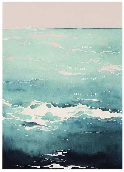 Ilustratie Learn To Surf, KsanaKalpa