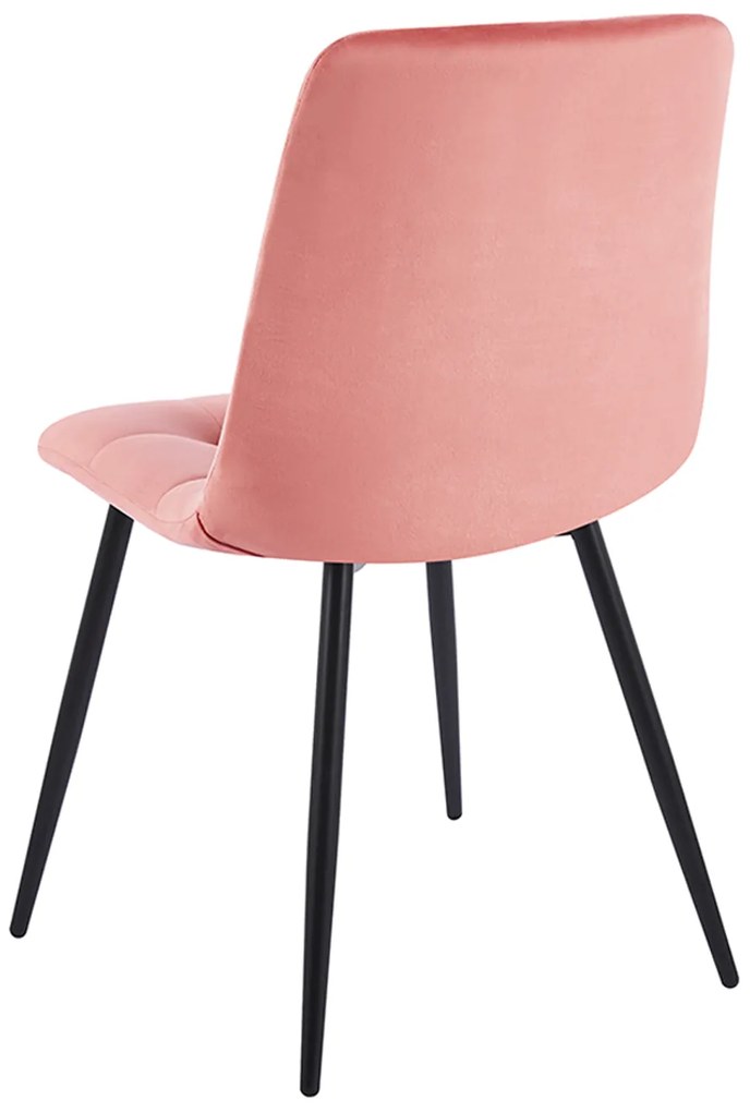 Set 4 Stoelen Stuhl Fluweel