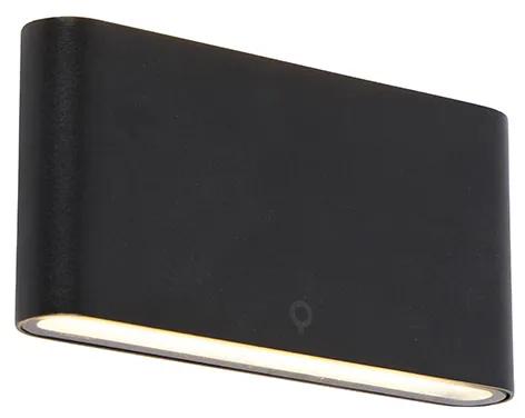 Moderne buiten wandlamp zwart 17,5 cm incl. LED IP65 - Batt Modern IP65 Buitenverlichting
