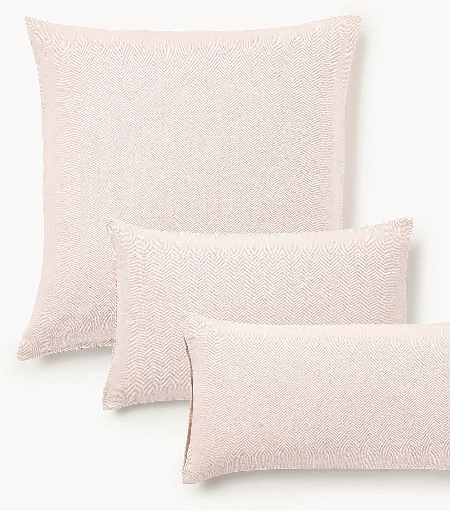 Flanellen kussenhoes Wanda met visgraatpatroon