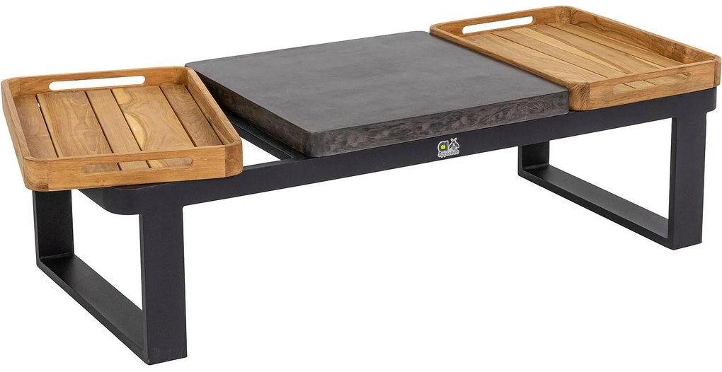 Goossens Salontafel Mura, Salontafel 140x60 cm met 2 dienbladen