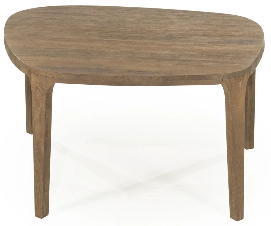 Eleonora Taylor Unieke Eettafel Hout Kiezelvorm - 140 X 120cm.