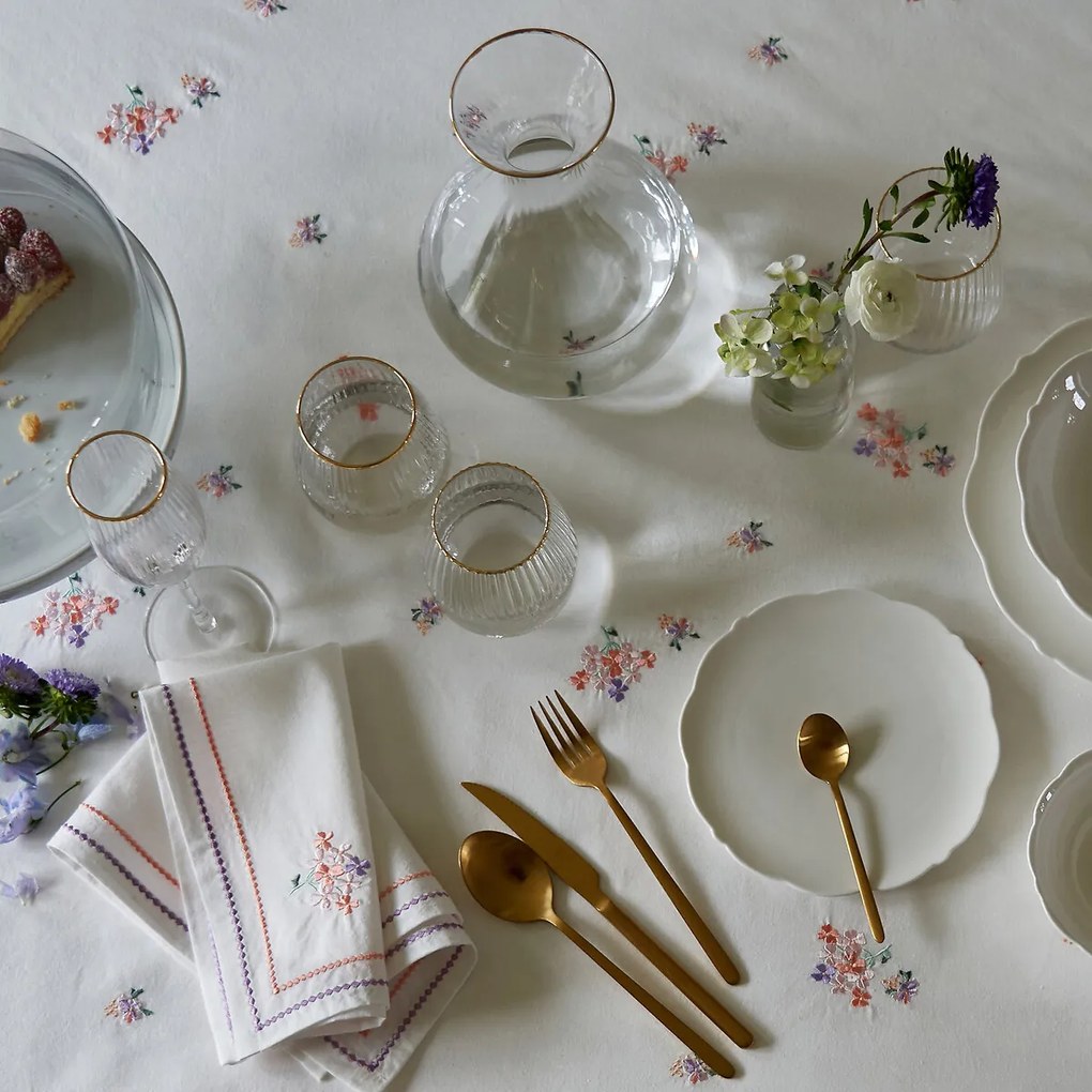 Set van 4 dessertborden in porselein, Hirène