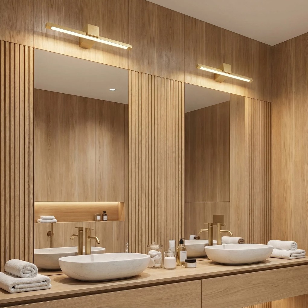 Badkamer LED-wandlamp SWE046-1W 40cm GOLD BRUSH