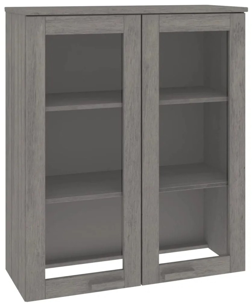 vidaXL Opzetkast 85x35x100 cm massief grenenhout lichtgrijs