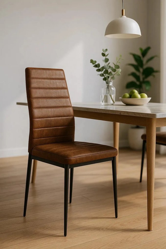 Pak 4 Lauter Kunstlederen Stoelen