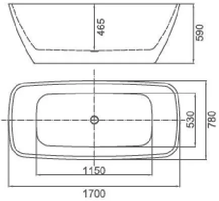 Best Design Forma vrijstaand bad 170x78x59cm
