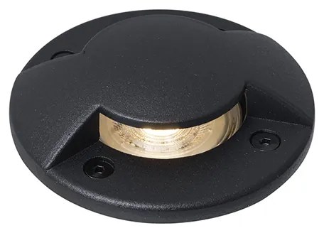 Moderne grondspot zwart GU10 50mm 2-lichts effect IP65 - Cellar