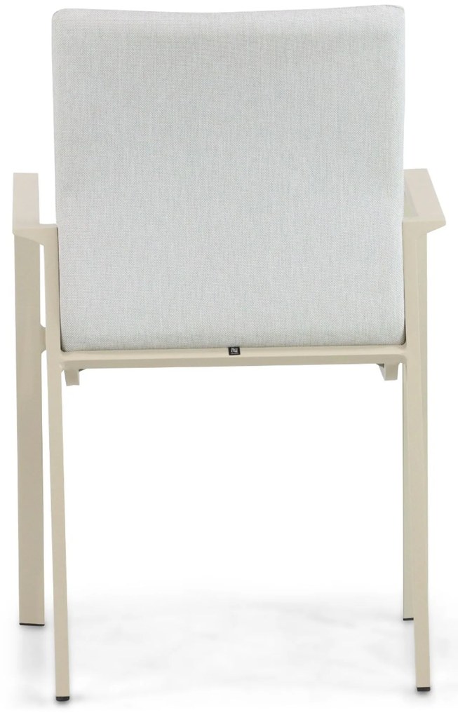 Tuinstoel stapelbaar Aluminium/textileen Taupe-naturel-bruin Lifestyle Garden Furniture Rome