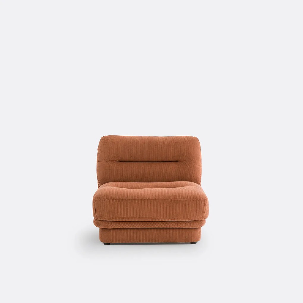 Modulaire zitbank in geribd fluweel, 2-zit Jonas