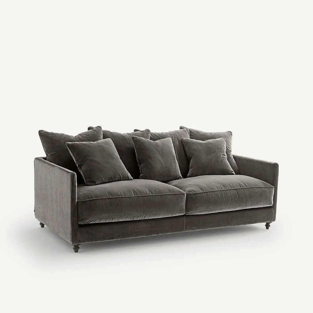 Omvormbare 3-zits fluwelen zetel, Lazare