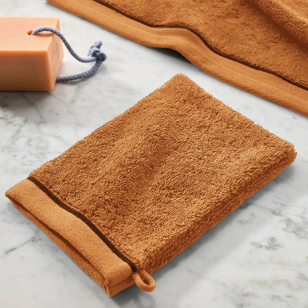 Set van 2 washandjes in gekamd katoen 675 gr/m², Victor