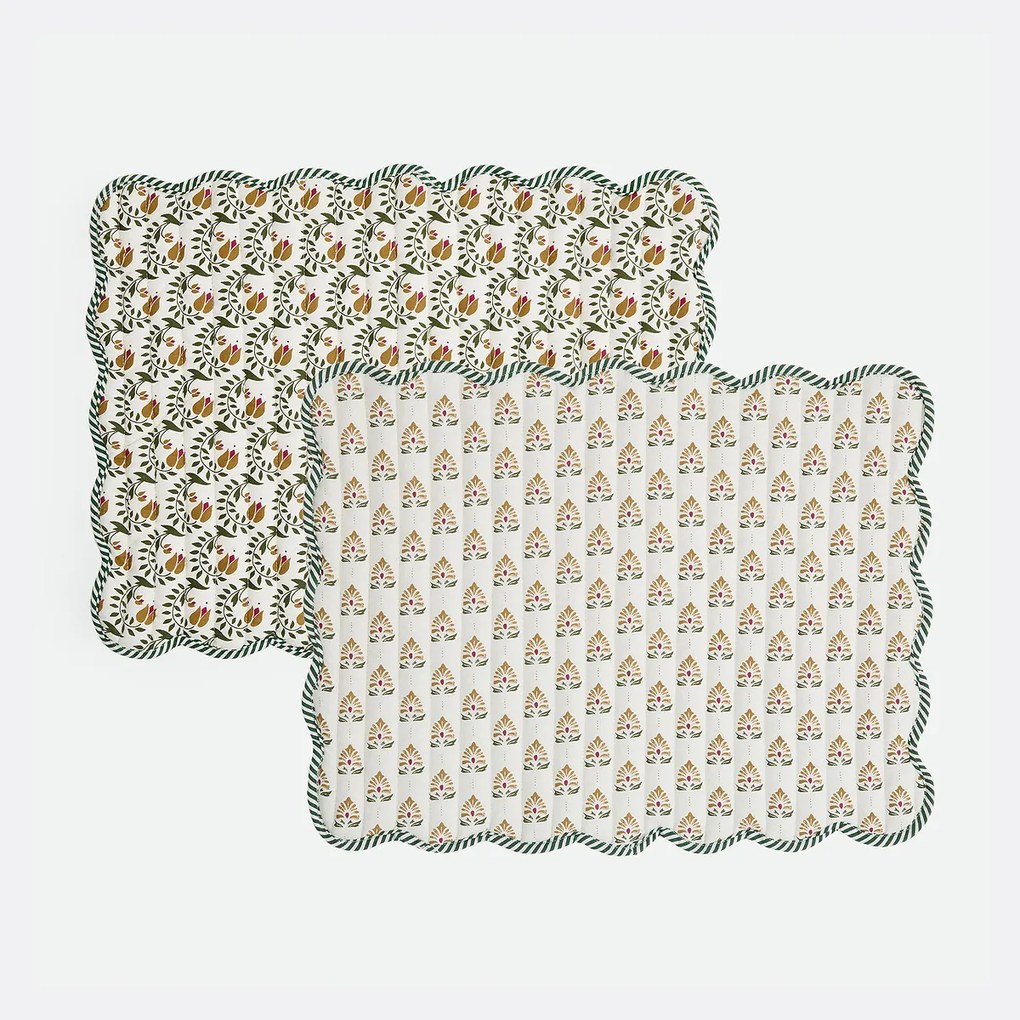Set van 2 omkeerbare placemats, katoen, SIVALI
