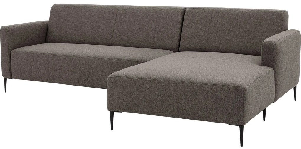 Goossens Key West bruin, stof, 2,5-zits, modern design