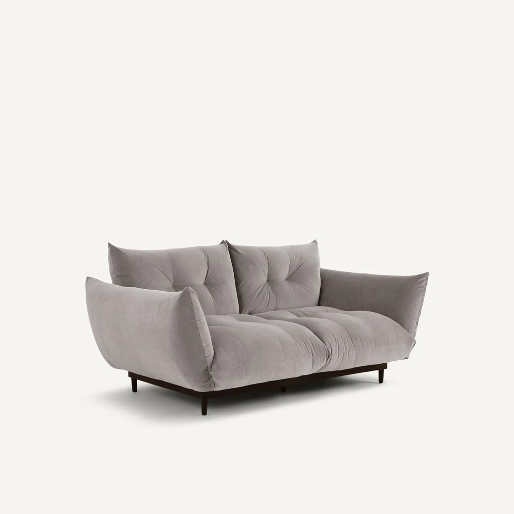 3-zits compacte bank in stoned fluweel, VITORIA