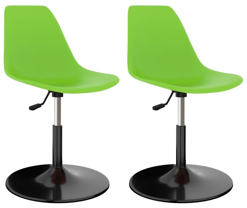 vidaXL Eetkamerstoelen 2 st draaibaar PP groen