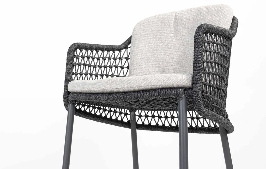 4 Seasons Outdoor Tramonti barstoel antraciet SALE  Tuinstoel    antraciet weerbestendig
