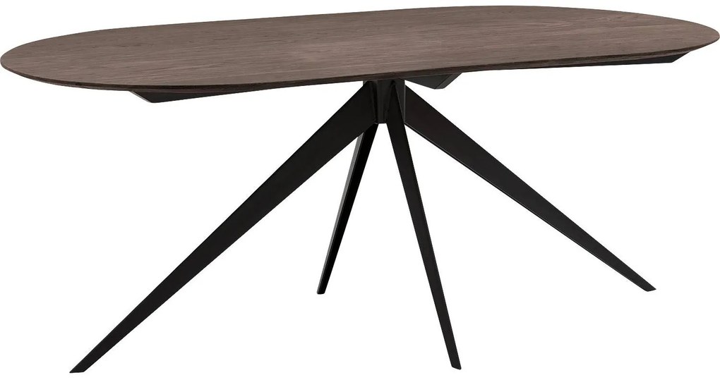 Goossens Excellent Eettafel Uniek, Semi rond 180 x 100 cm
