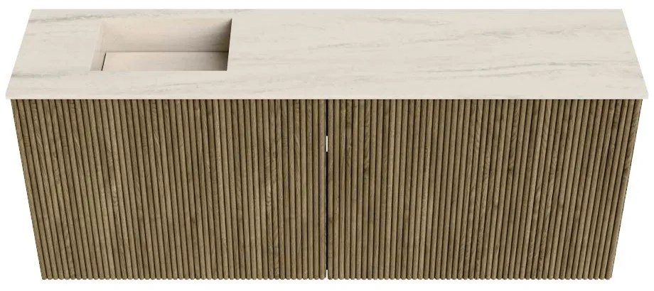 Mondiaz Joya DLux 100cm toiletmeubel dusk met wastafel faye links zonder kraangat meli