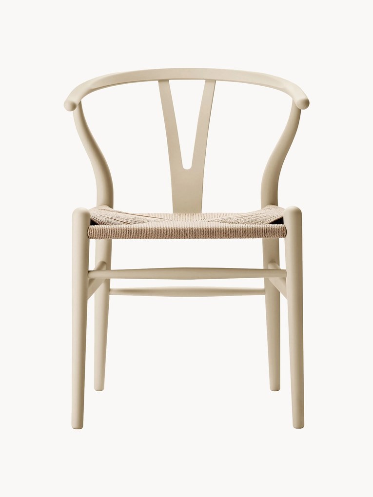 Houten Wishbone stoel CH24 met gevlochten zitvlak