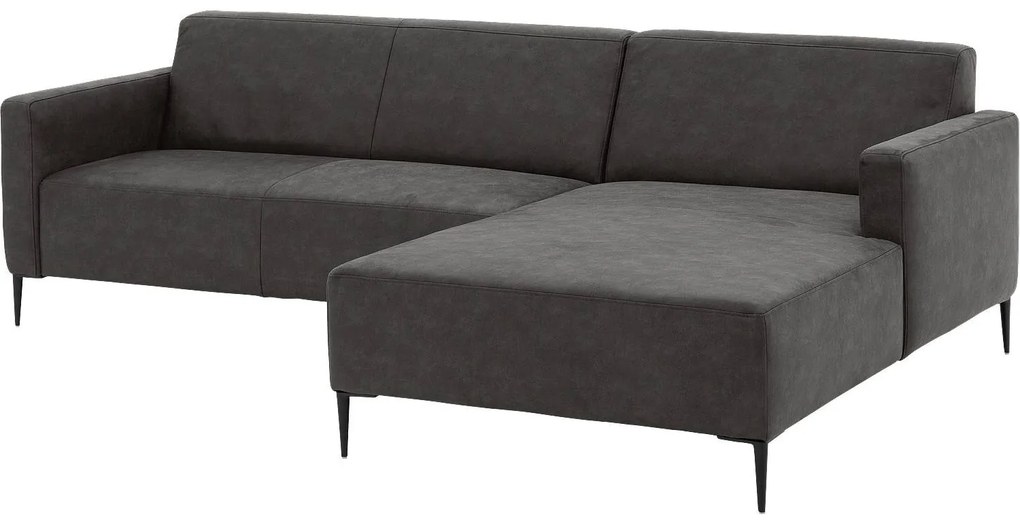 Goossens  Key West antraciet, micro leer, 2,5-zits, modern design