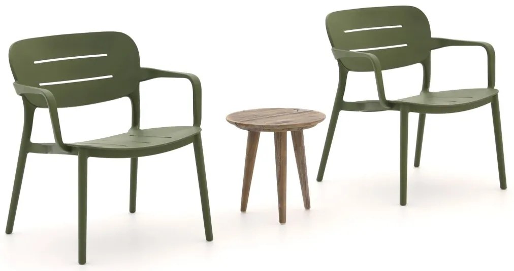 Bistro- en balkonset Forza  | 2 personen | Tuinset kunststof | 3-delig | Kees Smit Tuinmeubelen