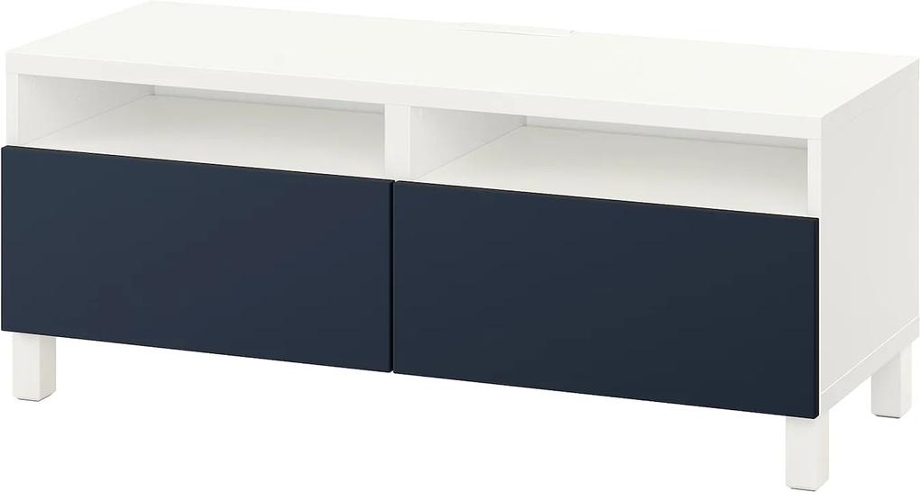 IKEA BESTÅ Tv-meubel met lades Wit/notviken/stubbarp blauw Wit/notviken/stubbarp blauw - lKEA