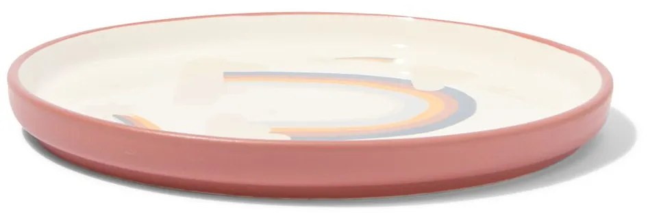 HEMA Kinderbord Ø19.3cm Regenboog New Bone Terra (terra)