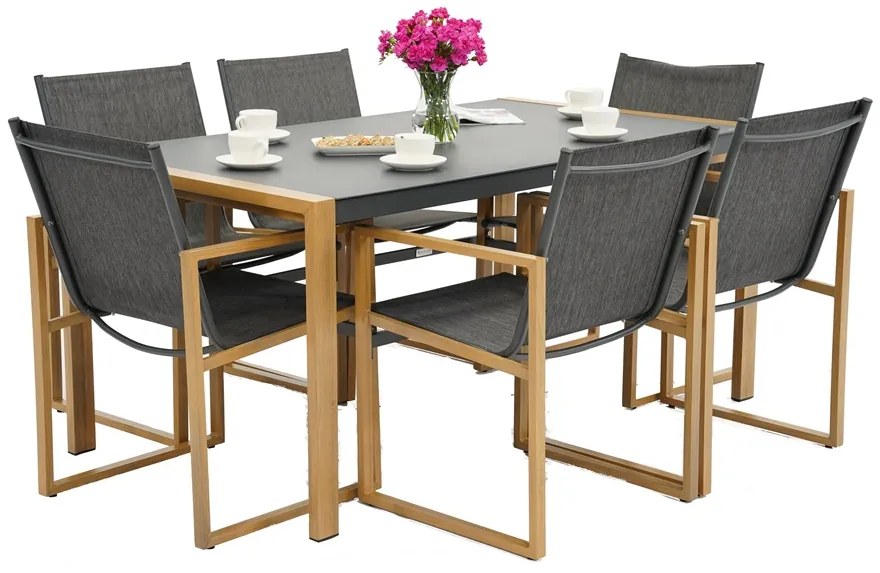 Tuinmeubelset voor 6 personen Lugo Garden Point antraciet