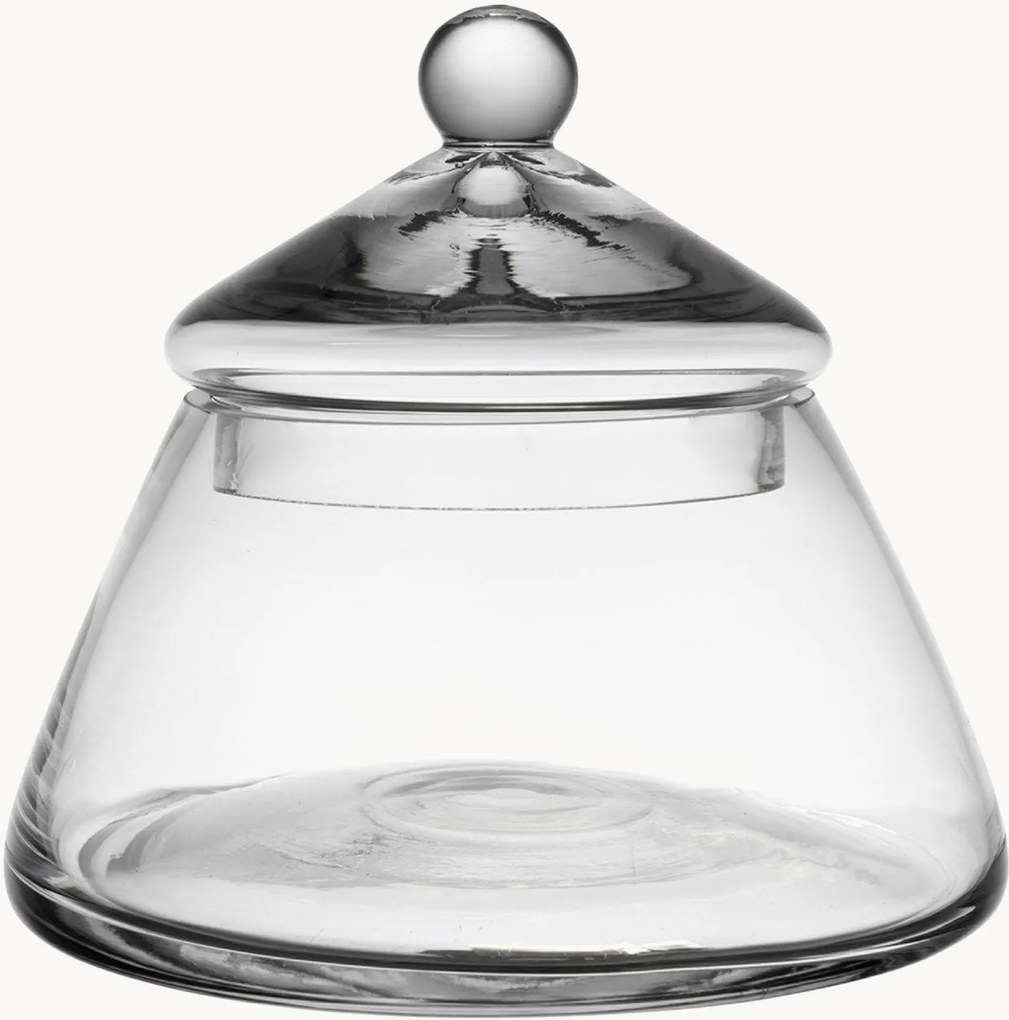Glazen pot Angele, met deksel
