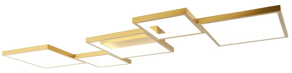 Plafondlamp goud incl. LED 3 staps dimbaar 5-lichts - Lejo Design Binnenverlichting Lamp