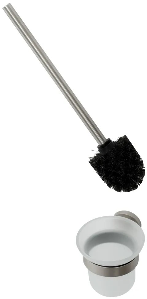 Plieger Vigo toiletborstel met glas geborsteld chroom