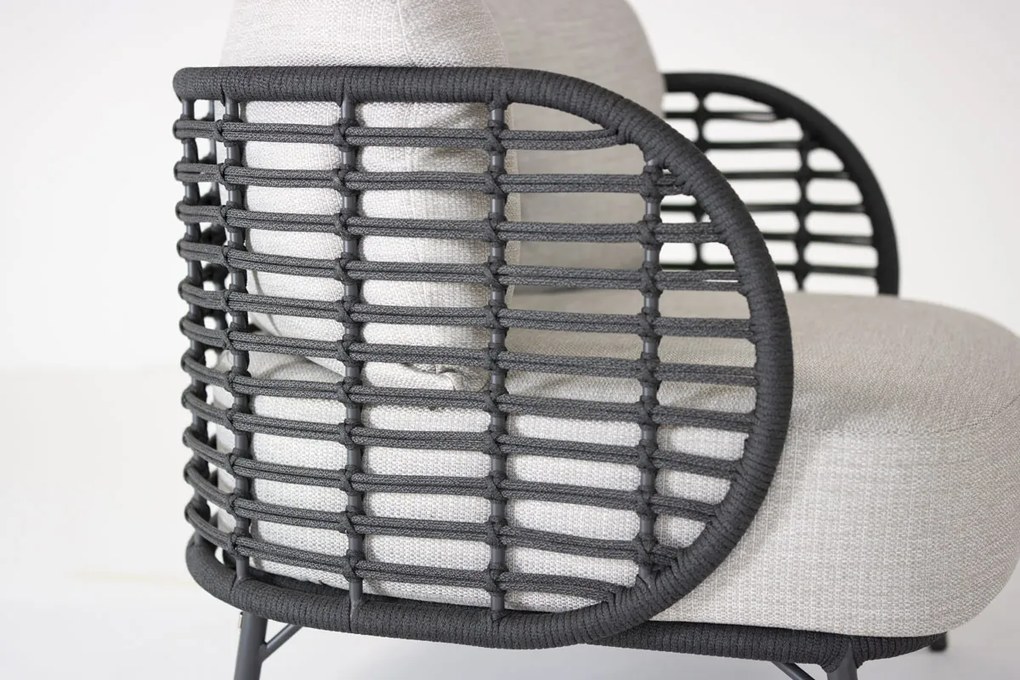4 Seasons Outdoor Fabrice loungeset 5-delig met Yoga tafel SALE  Loungeset    antraciet weerbestendig