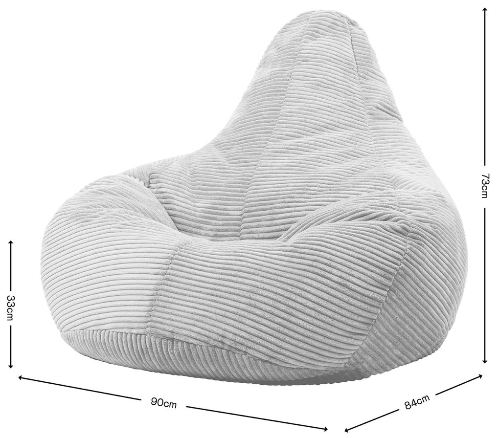 Cloudy Cord Zitzak Stoel - Olijf