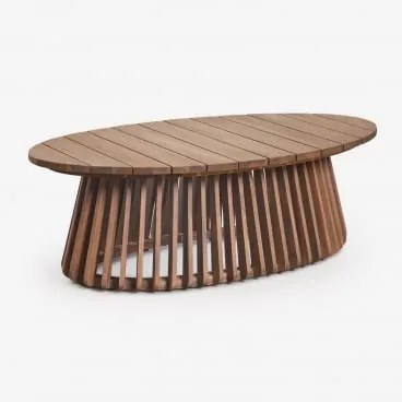 Ovalen Tuintafel 120x65 Cm Van Acaciahout Mura Acacia Bruin - Sklum