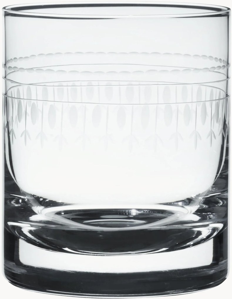 Mondgeblazen kristallen whisky glazen Ovals, 2-delig
