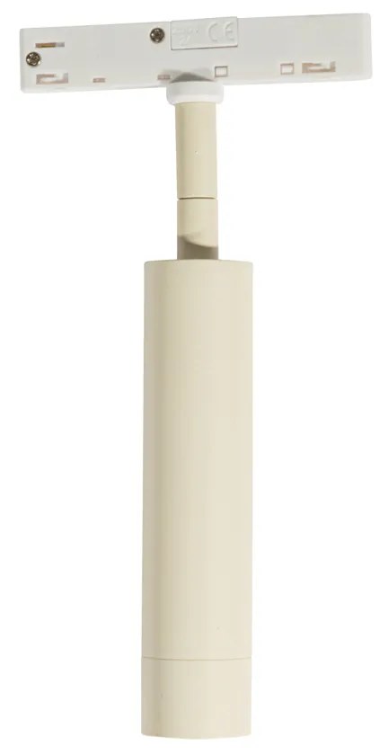 Moderne spot beige met wit voor railsysteem 1-fase - Slimline Uzzy