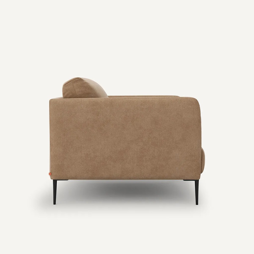 Fauteuil in stonewashed fluweel, Oscar E. Gallina