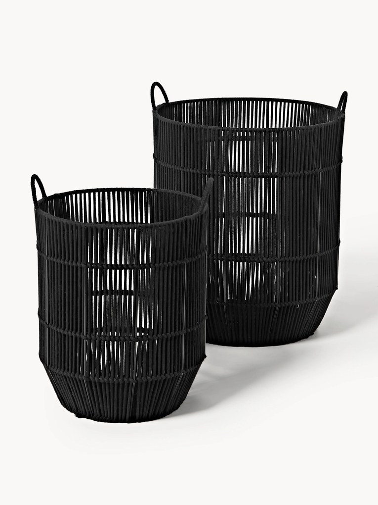 Handgeweven wasmanden Gabe van touw, 2-delig