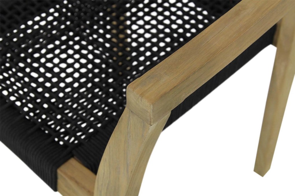 Tuinset 4 personen 90 cm Rope Zwart Lifestyle Garden Furniture Dallas/Weston