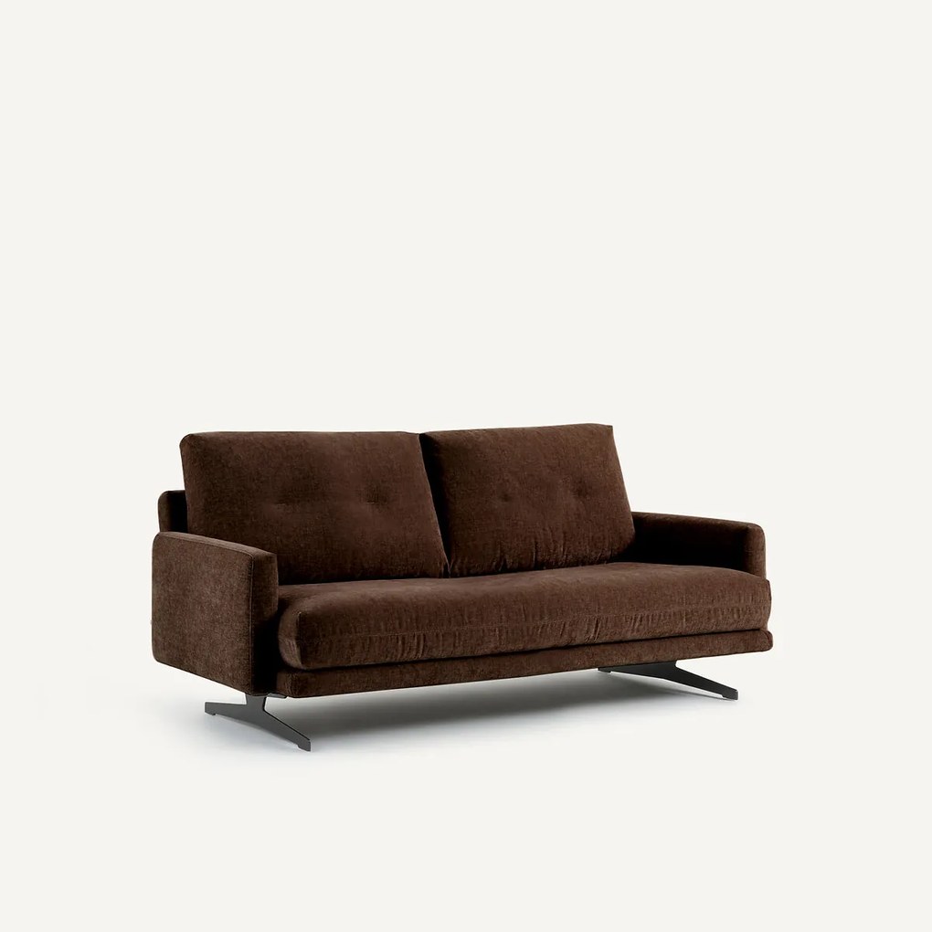 2-zitsbank in chenille fluweel, Delicato