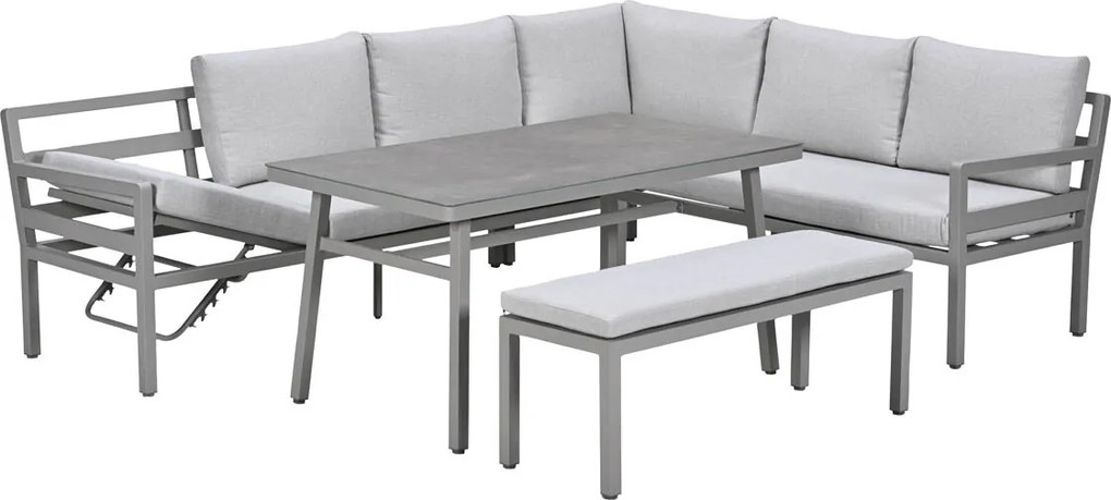 Garden Impressions Markus lounge dining set 4-delig - taupe