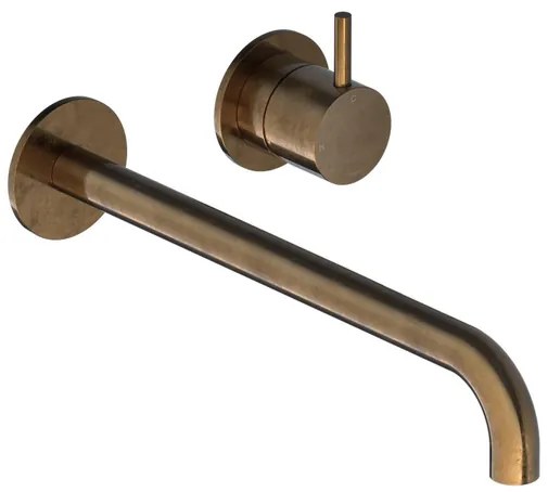 Hotbath Cobber afbouwdeel inbouw wastafelmengkraan en 25 cm uitloop verouderd messing CB005EXT25AB