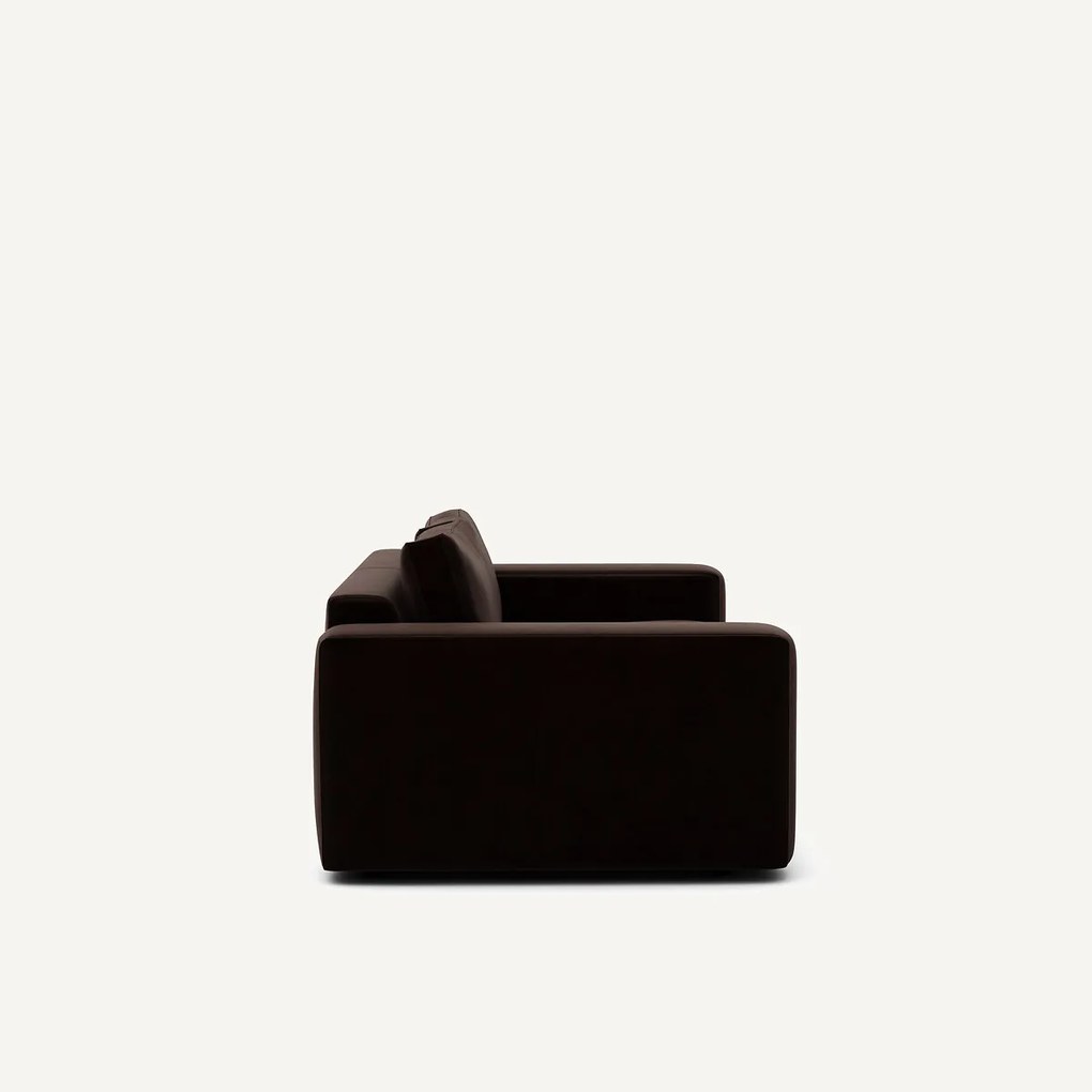 Compacte bank 3-zit in fluweel, Skander